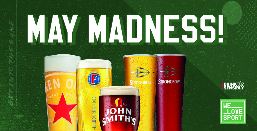 May Madness! Celebrate every Final and enjoy a drink on us!