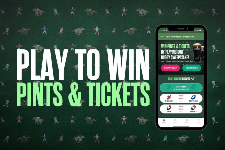 Play to win pints & tickets on the We Love Sport app